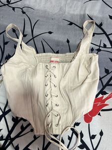 Lace-Up Corset Style Top