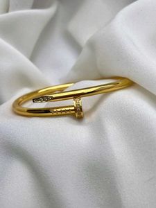 Studded Luxe Nail bangle bracelet Anti Tarnish