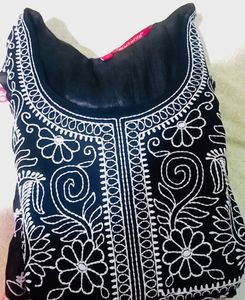 Black Embroidered Anarkali