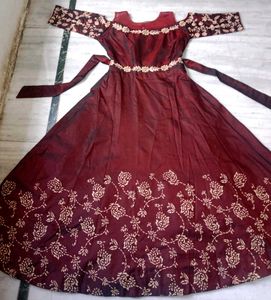 Elegant Maroon Ethnic Gown