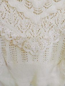 Zara Knit Top with Lace Details