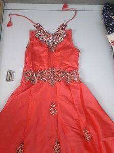 Ethnic Gowns Light Reddish Colour