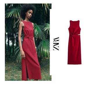 Zara Red Midi Dress
