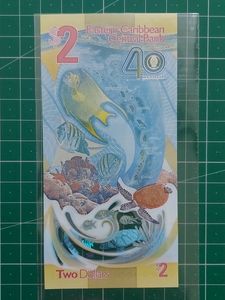 East Caribbean 2 Dollar Commemorative  Grade Note