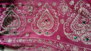 handwork saree with unstitched Blouse