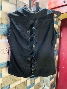 Black Lace Detail Top