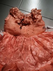 Cute Peach Party Dress