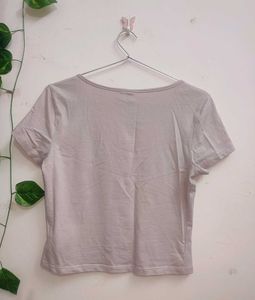 H&amp;M Pink Cotton Crop Top