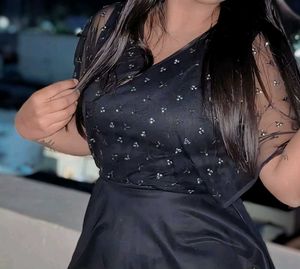 Elegant Black Peplum Top