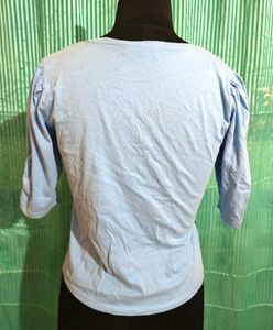 🎁Buy 2 Get 1 Free🎁Size S/ M Cute Blue V-Neck Top
