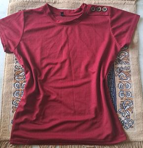Sheer Maroon Top