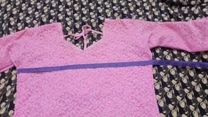 Elegant Pink Net Kurti