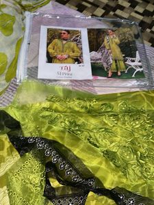 Viral Pakistani Suit Lime Green Printed