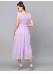 Lavender Polka Dot Maxi Dress