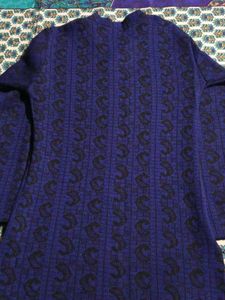 Stylish Blue Knit Sweater