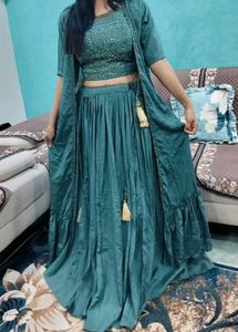 Lehenga Choli And Shrug Set