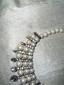 Pearl &amp; Rhinestone Statement Necklace
