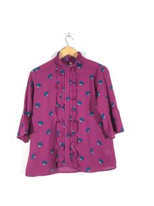 Here & Now Purple Floral Printed Top (Women’s)