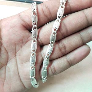 Slightly Used Pure Silver Figaro Chain 41.060 Gm