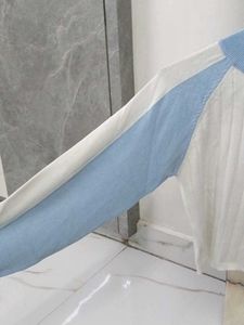 Stylish Blue &amp; White Knit Top