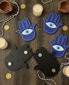 Evil Eye Hamsa Hand Decor set of 2