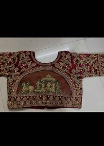 Maroon Embroidered Blouse
