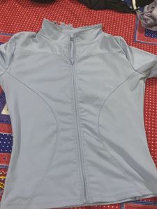 Light Blue Zip-Up Jacket