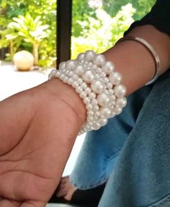Pearl Beaded Bracelets - Elegant Set