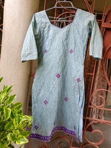 Beautiful Kurta Churidar And Dupatta Set💙💜💙💜