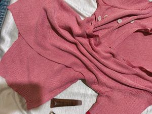 🔥SALE🔥 Baby Pink Korean Unsymmetrical Top🌷