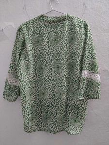 Green Patterned Top
