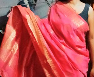 Baby Pink Colour Saree