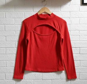 orange Long Sleeve Top