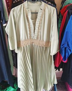 Beautiful Pista Green Designer Dress