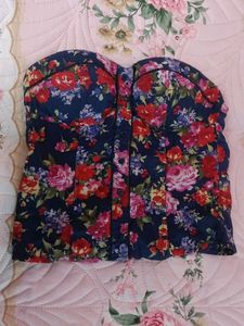 Floral Print Corset