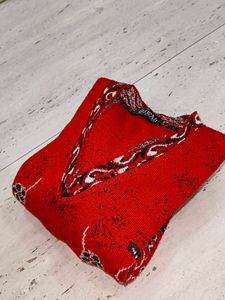 🌹❣️Red Floral V-Neck Knit Sweater🌹❣️