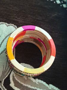 Sparkling multicolour lakh Bangle Set