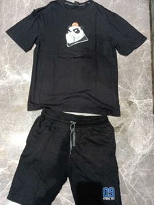 Panda Graphic Tee & Shorts Set