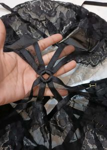 Black Lace Lingerie Set 38 to 40