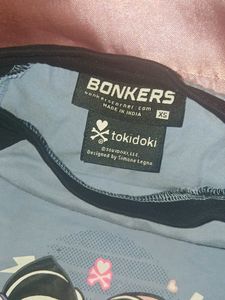 Blue Graphic Print Top