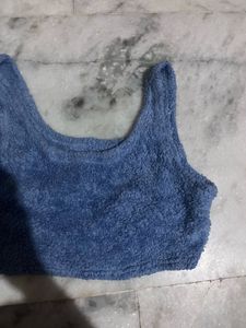 Blue Crop Top