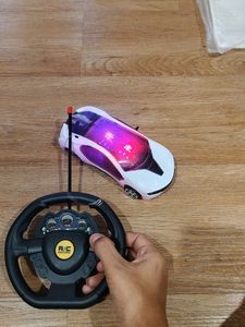 Moving Car With Steering Wheel