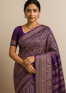 Elegant Green Printed Saree