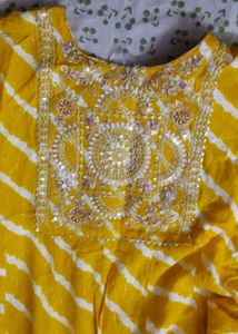 Yellow Embroidered Kurta Set