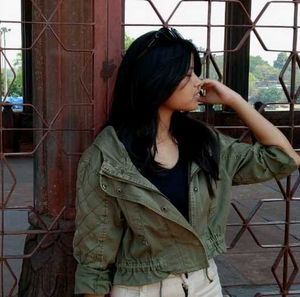 Zara Olive Denim Jacket