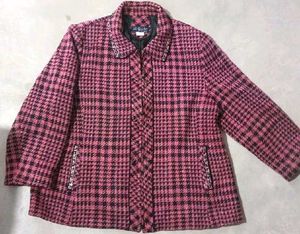 shimmer Chic Plaid Jacket