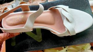 White Block Heels