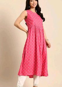 Pink Printed Kurta
