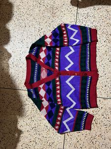 Patterned Knit Cardigan