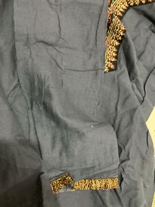 Elegant Blue Embroidered Kurti